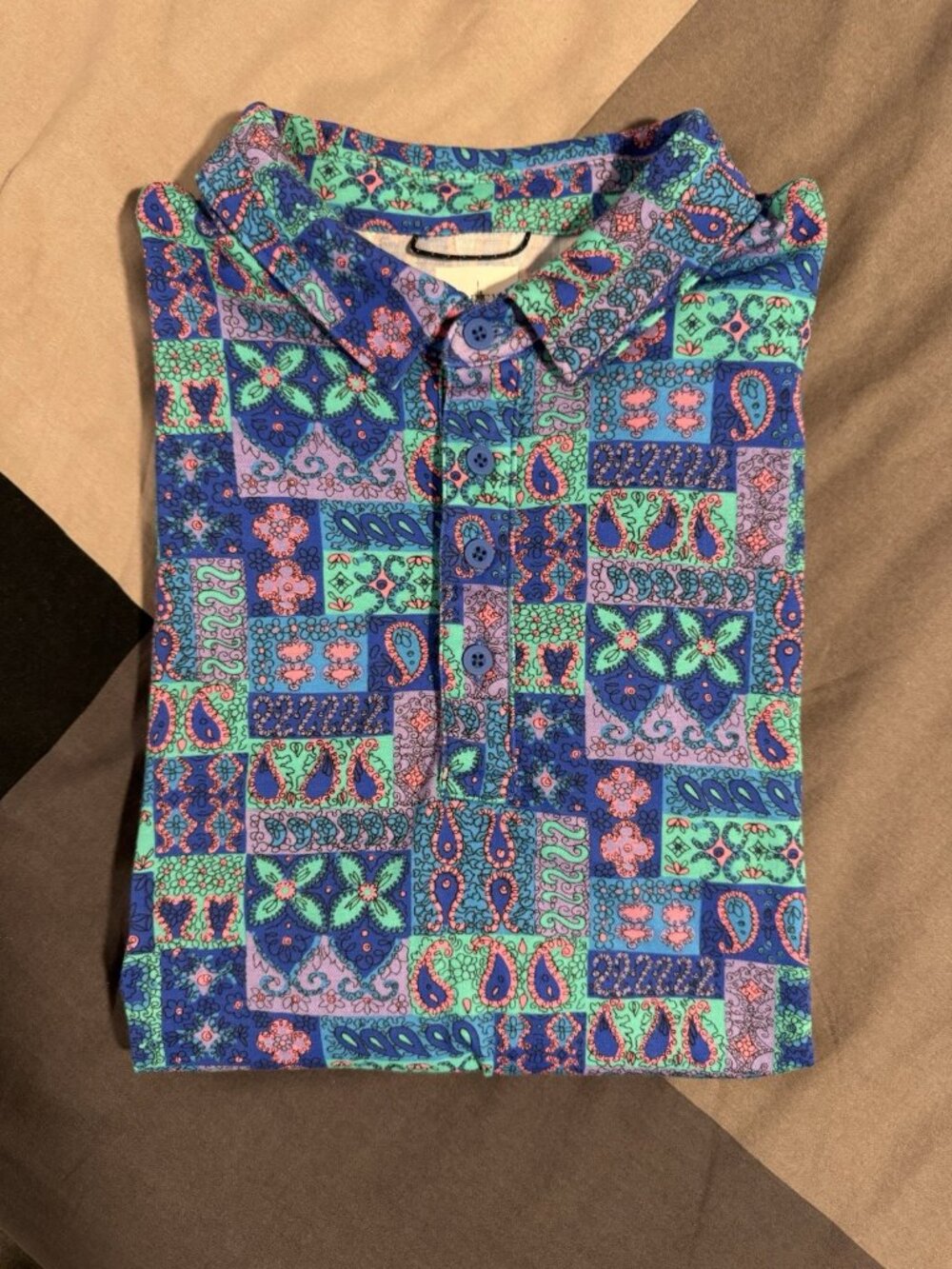 J.Crew Golf Polo Men's M Patchwork Print